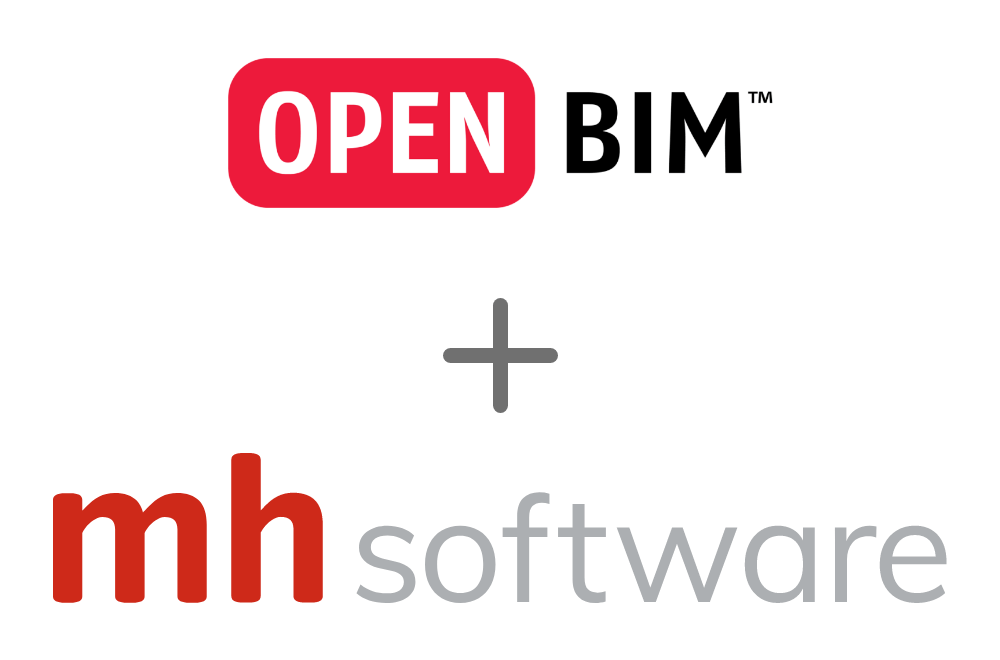 Logo von openBIM und mh-software